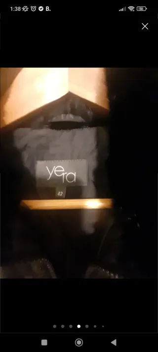 Chaqueta abrigo negra T40