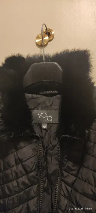 Chaqueta abrigo negra T40