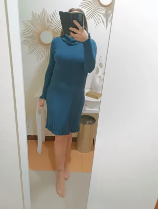 Abito misto lana cashmere manica lunga