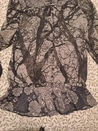 Camisa Desigual gasa manga larga estampada