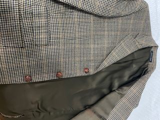 Americana Lana Cuadros Faconnable Beige/Marrón