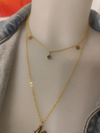 Collar doble acero inoxidable