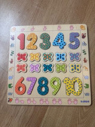 Puzzle números y mariposas Djeco
