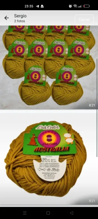 Lote 20 Ovillos Lana Merino 50gr