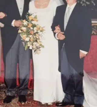 Traje de boda negro y gris