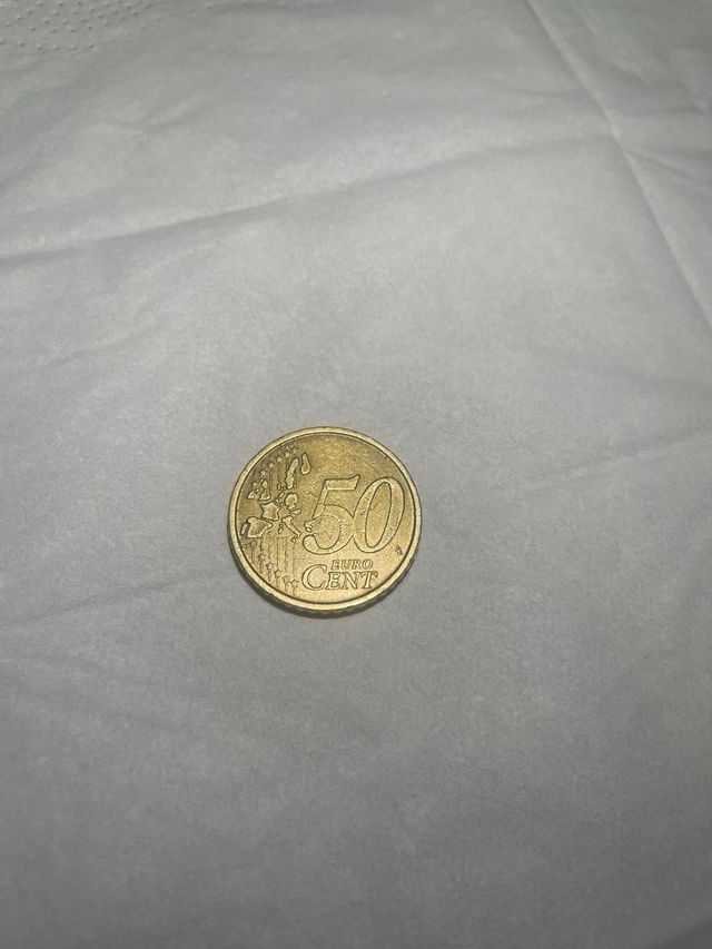 Moneda 50 céntimos Italia 2002 rara