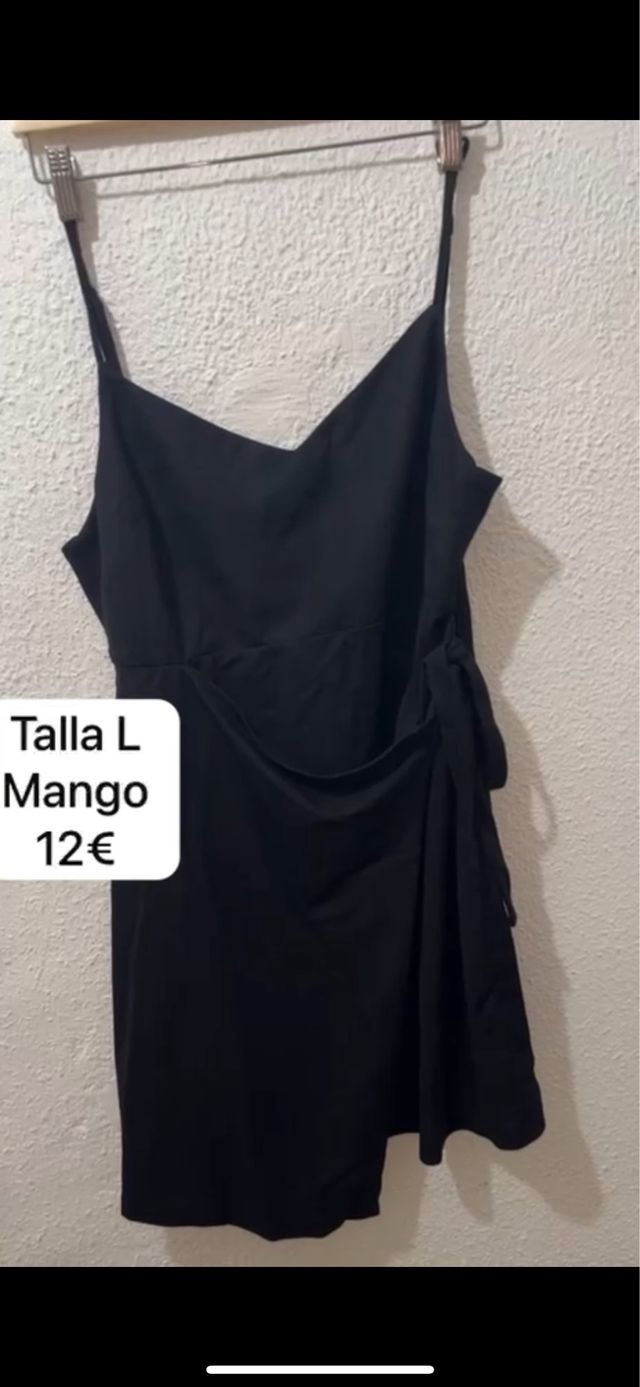 Vestido Negro Mango Talla L