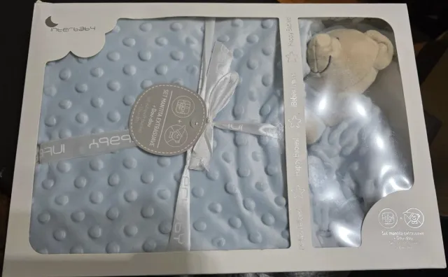 Interbaby Mantita y Dou-dou Samuel Azul