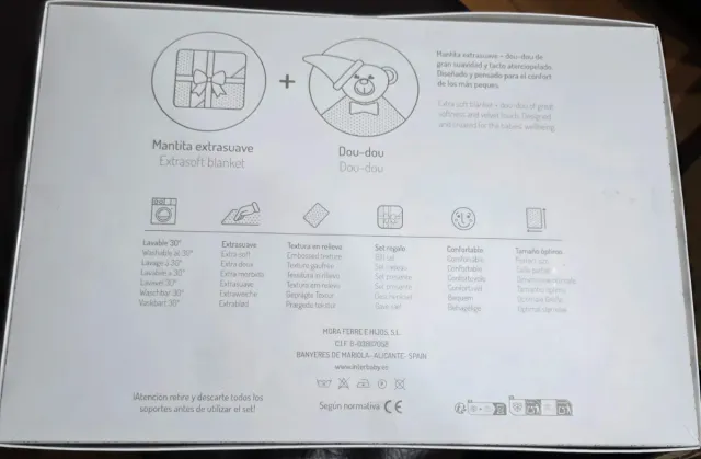 Interbaby Mantita y Dou-dou Samuel Azul