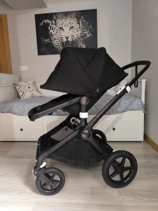 Bugaboo Fox 3 negro silla + capazo + extras