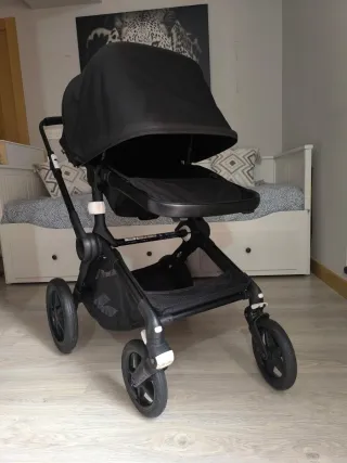 Bugaboo Fox 3 negro silla + capazo + extras