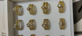 Anillos de latón con circonita
