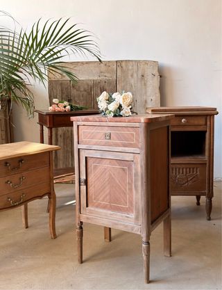 Tavolino Francese in Legno e Marmo