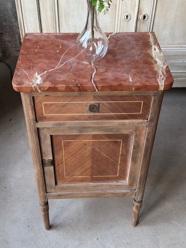 Tavolino Francese in Legno e Marmo