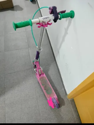 Patinete Oxelo rosa plegable