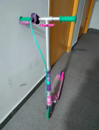 Patinete Oxelo rosa plegable