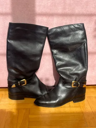 Botas altas negras,piel,mujer talla 40
