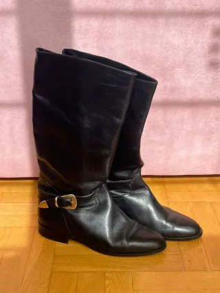 Botas altas negras,piel,mujer talla 40