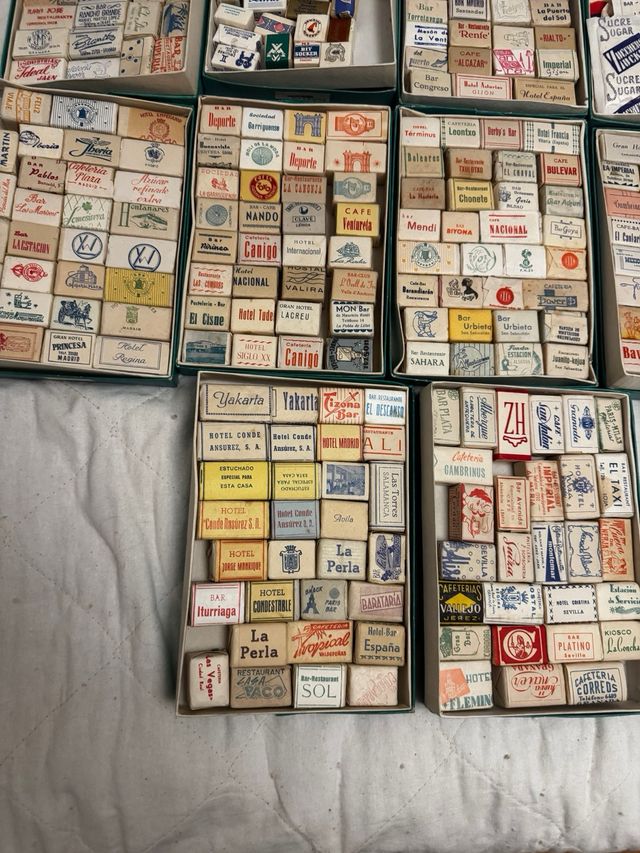 Lote 500 azucarillos antiguos hoteles, bares