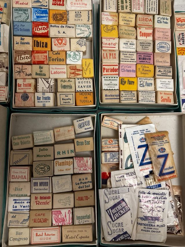 Lote 500 azucarillos antiguos hoteles, bares