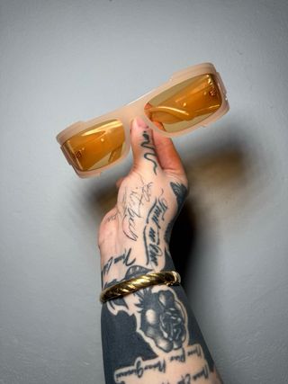 Occhiali da sole Versace Beige/Oro