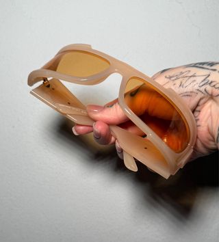 Occhiali da sole Versace Beige/Oro