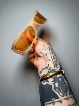 Occhiali da sole Versace Beige/Oro