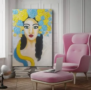 Quadro pintado à mão 90×60