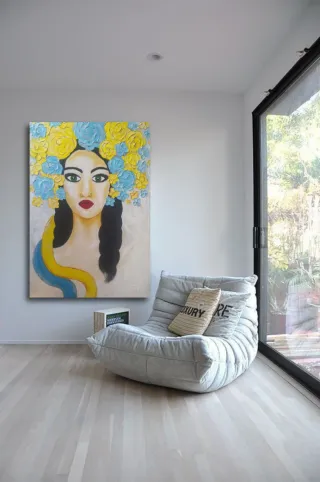 Quadro pintado à mão 90×60