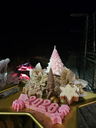 /Centro de Mesa Navidad Estrella Dorada