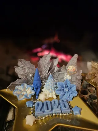 /Centro de Mesa Navidad Estrella Dorada