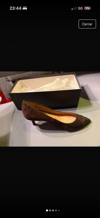 Massimo Dutti tacón marrón talla 36