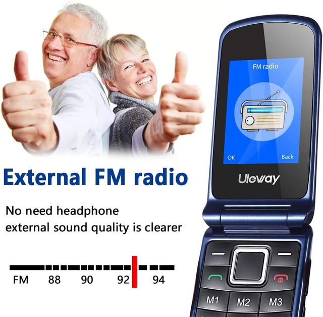 Cellulare Uleway G380D Anziani Tasti Grandi Blu