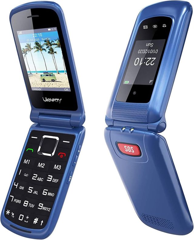 Cellulare Uleway G380D Anziani Tasti Grandi Blu