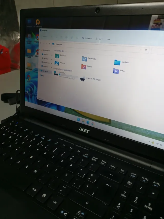 Portátil Acer V5 Negra recién instalado Windows 11