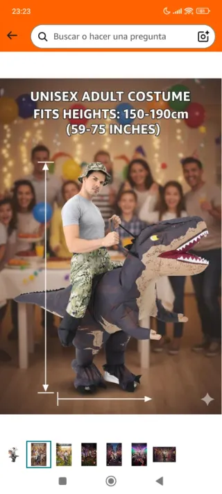 Disfraz Dinosaurio Velociraptor Adulto