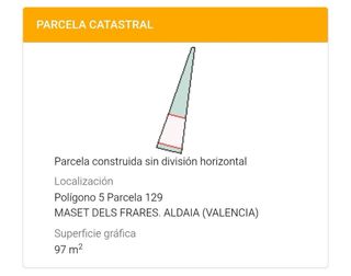 PARCELA URBANA C.C BONAIRE ALDAIA