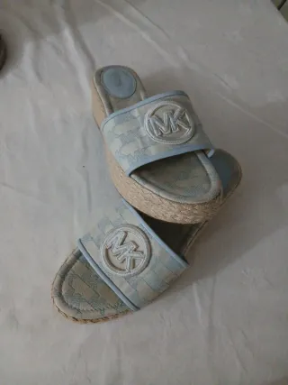 Chanclas Michael Kors Mujer Beige/Azul