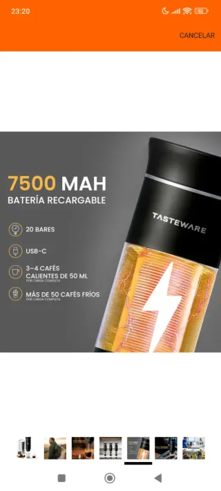 Cafetera Cápsulas Portátil TASTEWARE