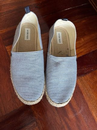 Alpargatas Sfera Talla 44 Rayas Azul Blanco