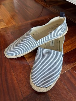 Alpargatas Sfera Talla 44 Rayas Azul Blanco