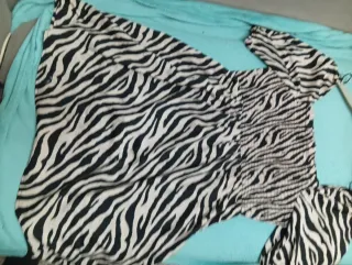 Vestido cebra mangas abullonadas