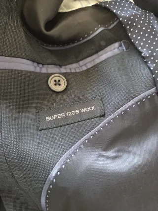 Traje Massimo Dutti Negro y Blanco