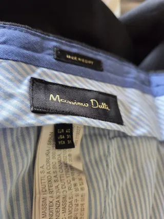 Traje Massimo Dutti Negro y Blanco