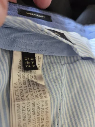 Traje Massimo Dutti Negro y Blanco