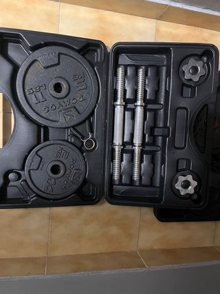 Kit Mancuernas y Pesas DOMYOS (brazo y pecho)