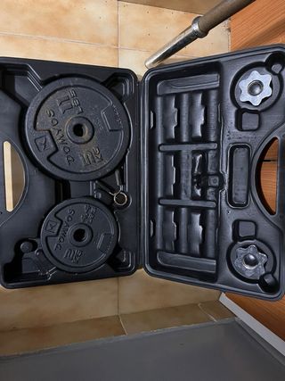 Kit Mancuernas y Pesas DOMYOS (brazo y pecho)