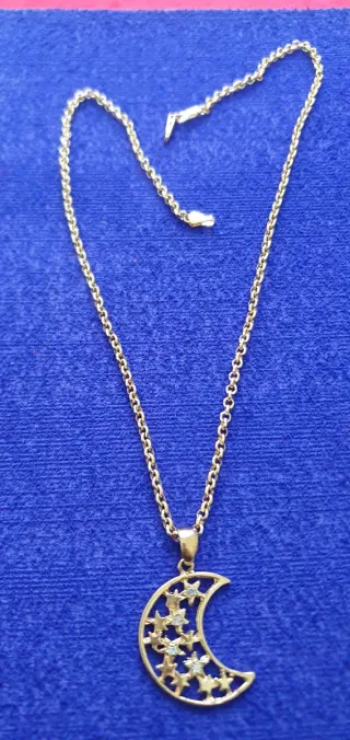 Cadena con colgante Luna Estrellas