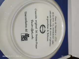 Plato Bidasoa Navidad 1980 Colección