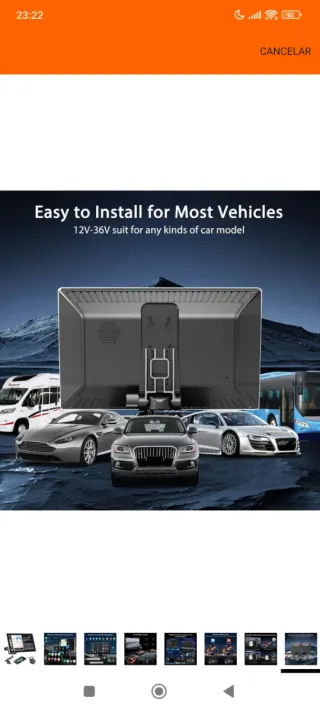 Reproductor Portátil Coche CarPlay Android Auto